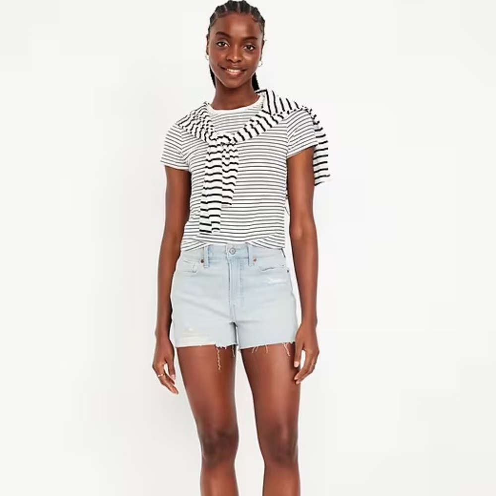 Old Navy High-Waisted OG Jean Cut-Off Shorts -- 3-inch inseam